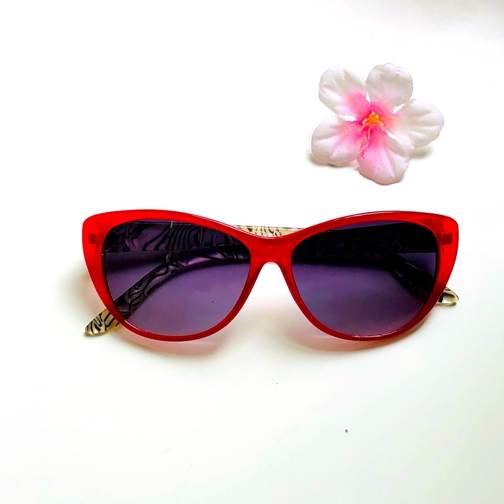 Red cat eye sunglasses